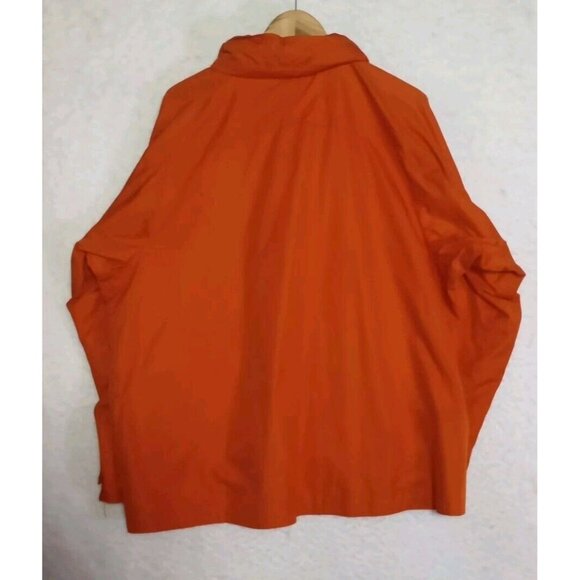 Lauren Ralph Lauren Womens Size 1X Orange Windbreaker Jacket Stowable Hood EUC - Picture 2 of 13
